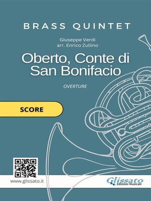 cover image of Oberto, Conte di San Bonifacio--Brass Quintet (score)